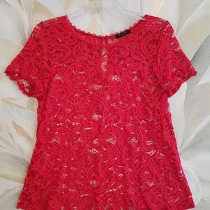 Red Lace Top